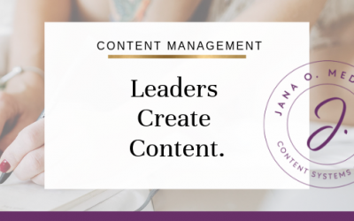 Leaders create content.
