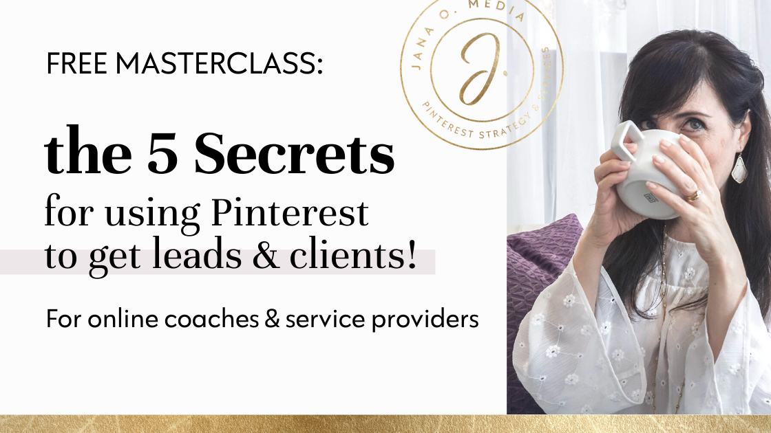 Free Pinterest for Business Masterclass for Coaches
