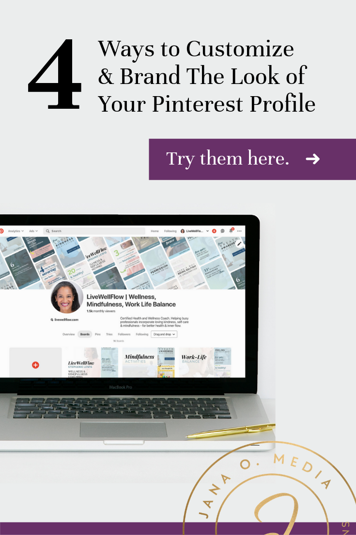 Pinterest business profile - 4 ways to brand it for online coaches 
