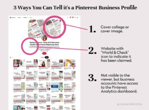 what does a pinterest business account look like
