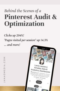 Pinterest audit and Pinterest traffic optimization - Lanie