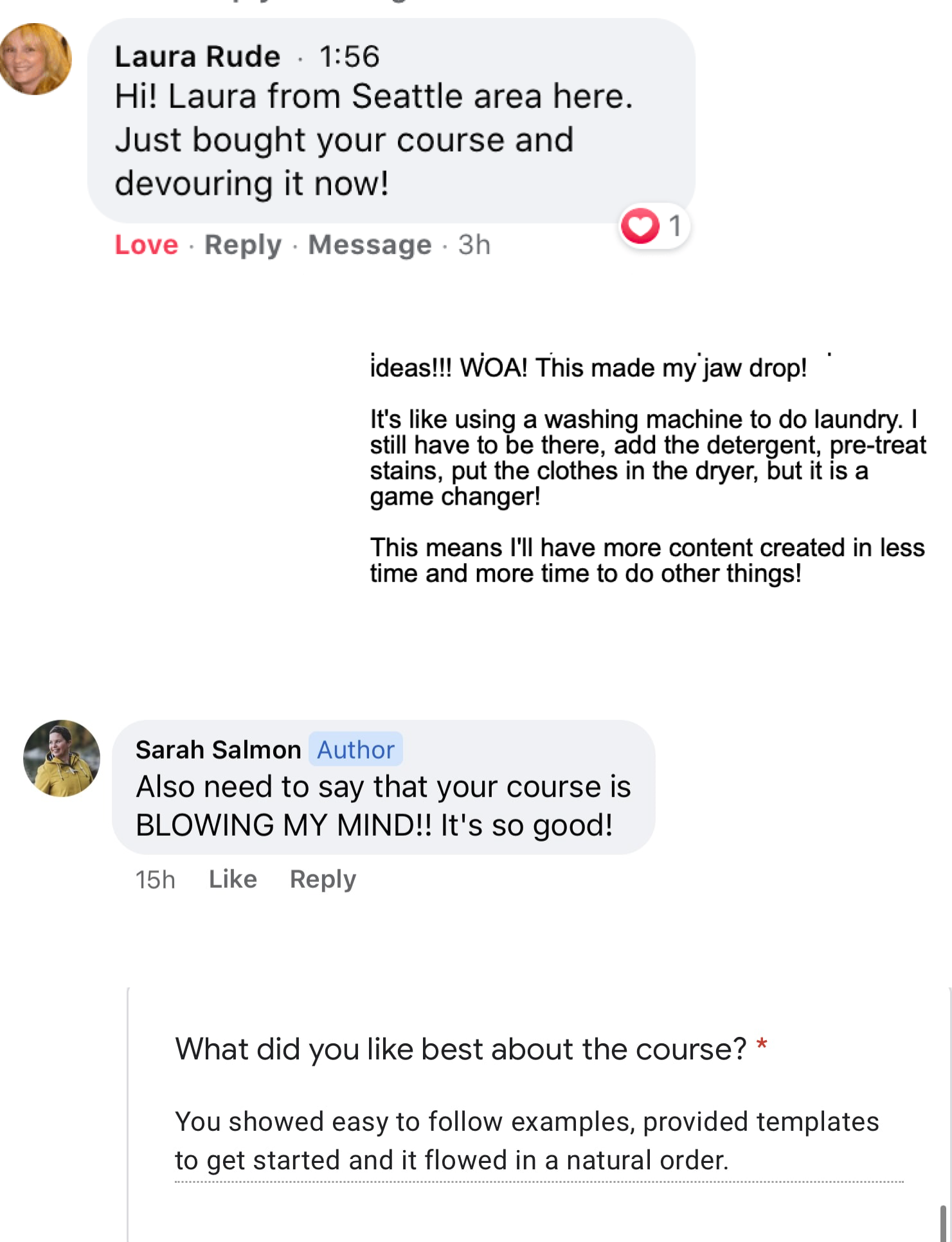 Social Proof (3) Pinterest coaching feedback