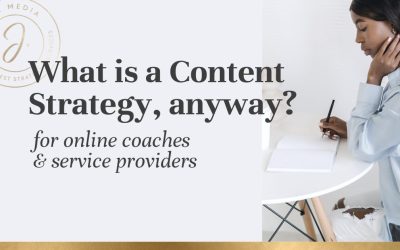 What is a Content Strategy anyway? (for Coaches & Service Providers)