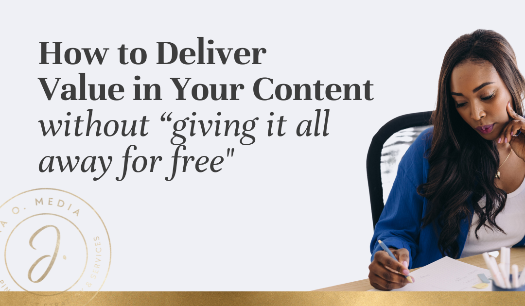 Wondering how you can deliver value in your coaching business's marketing content — without giving everything away for free? Here's how!